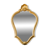 Baroque gold leaf gilded shell mirror