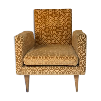 Embossed velvet armchair 1960