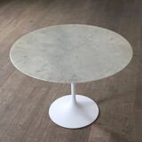 Vintage Round Marble Tulip Dining Table By Eero Saarinen For Knoll, 1970s