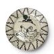 Old terracotta plate decorated with chickens, Portugal, 20th century.