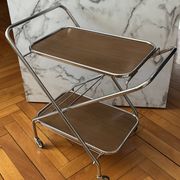 Vintage rolling dessert trolley