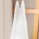 Milky White Murano Frosted Glass Pyramid Table Lamp with White Metal Base - Italian Space Age Design, 1970s