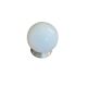 Ceiling light or wall light with white opal glass globe, 20 cm, aluminium rose.