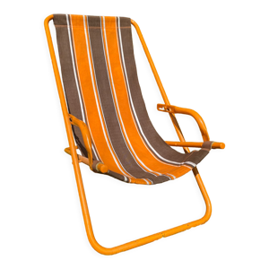 Ancien transat vintage orange