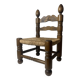 Chaise basse en bois tourné Bobbin à la manière de Charles Dudouyt, France, années 1950