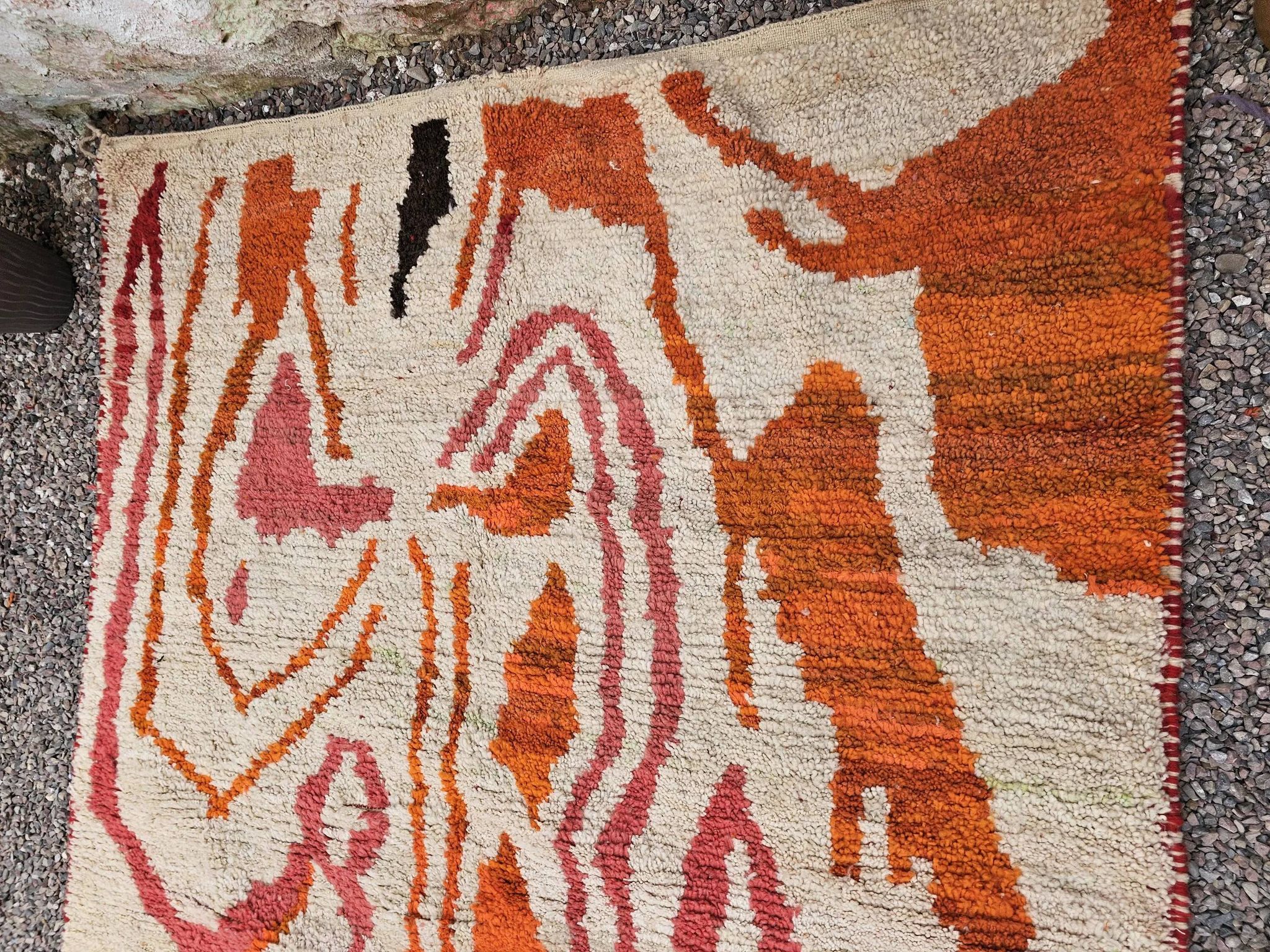 Tapis artisanal en laine du Maroc 3 x 2 m
