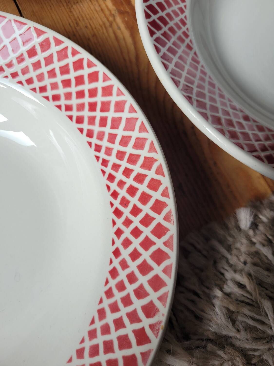 Lot n°2 Six soup plates FB85 Badonviller