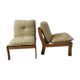 Paire de chauffeuses vintage
