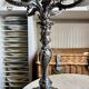 Flambeau, 6-light chandelier by Christofle in silver-plated metal, late 19th century.