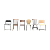 Lot of 6 vintage chairs mismatched