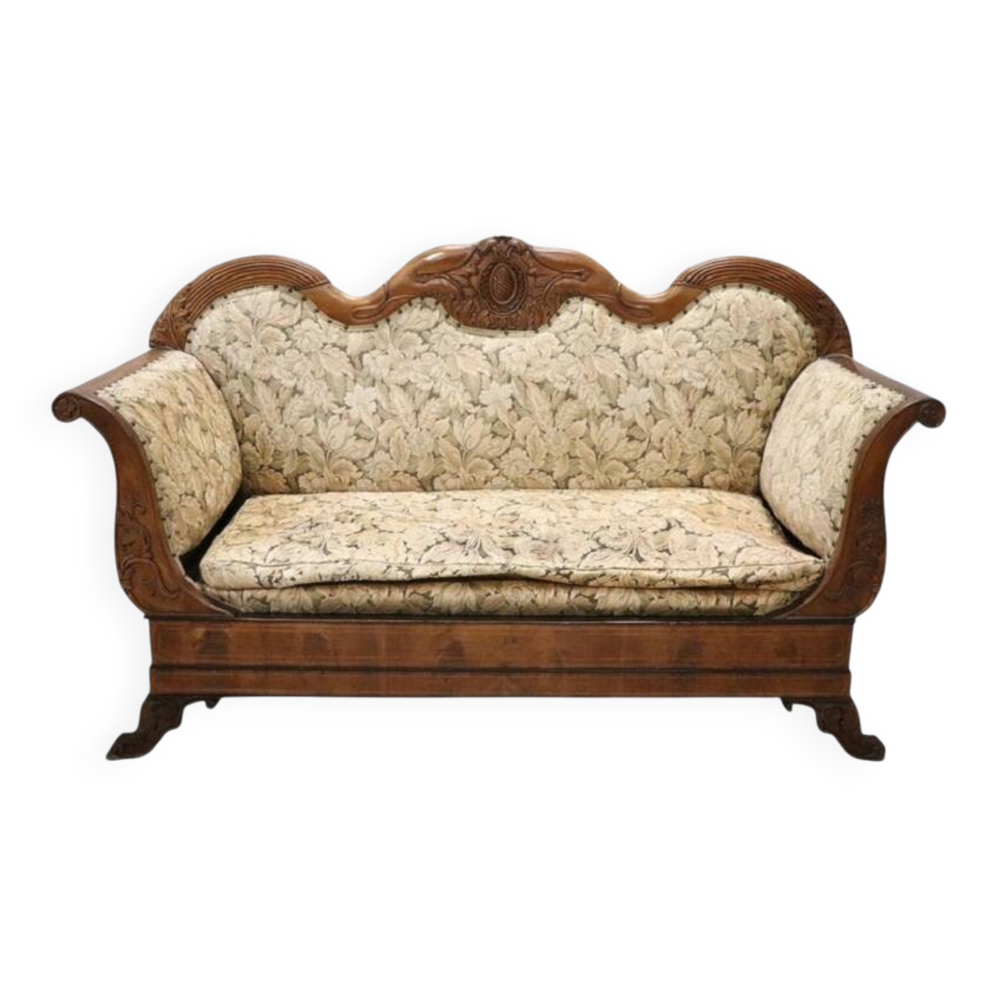 Antique 19th Century Walnut Sofa