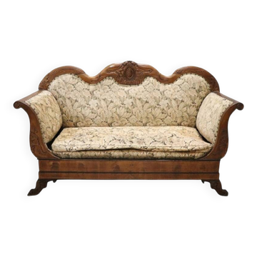 Antique 19th Century Walnut Sofa