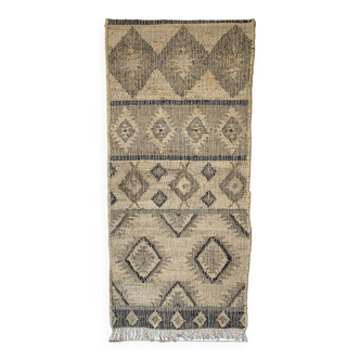 Chanvre\Coton Kilim Runner tissé à la main, Décoration intérieure, Cadeau, Coureur de côté de lit, Sol, Hall, TAPIS\TAPIS.