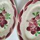 Pair of Gien dishes model Barbizon, hand-painted floral decoration, 1930s-40s.