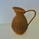 Imposant vase "pichet" en rotin, sud de la France, French Riviera, 1970