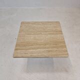 Italian coffee table in travertine, 1980s
