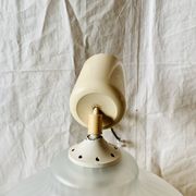 Vintage frosted glass pendant light