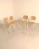 Ensemble de 4 chaises crèmes "Standard" par Jean Prouvé pour Vitra 00's