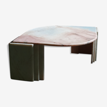 Table en marbre vintage années 80 par Rochebobois