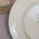 Set of 3 antique flat plates made of ironstone from the Debray Establishments, Clichy service.