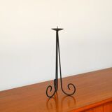 Black iron tripod chandelier, brutalist, 1970 - 34 cm