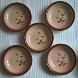 Set of 16 Saint Amand ceramic plates Eglantines 1713 model (flat, hollow and dessert)
