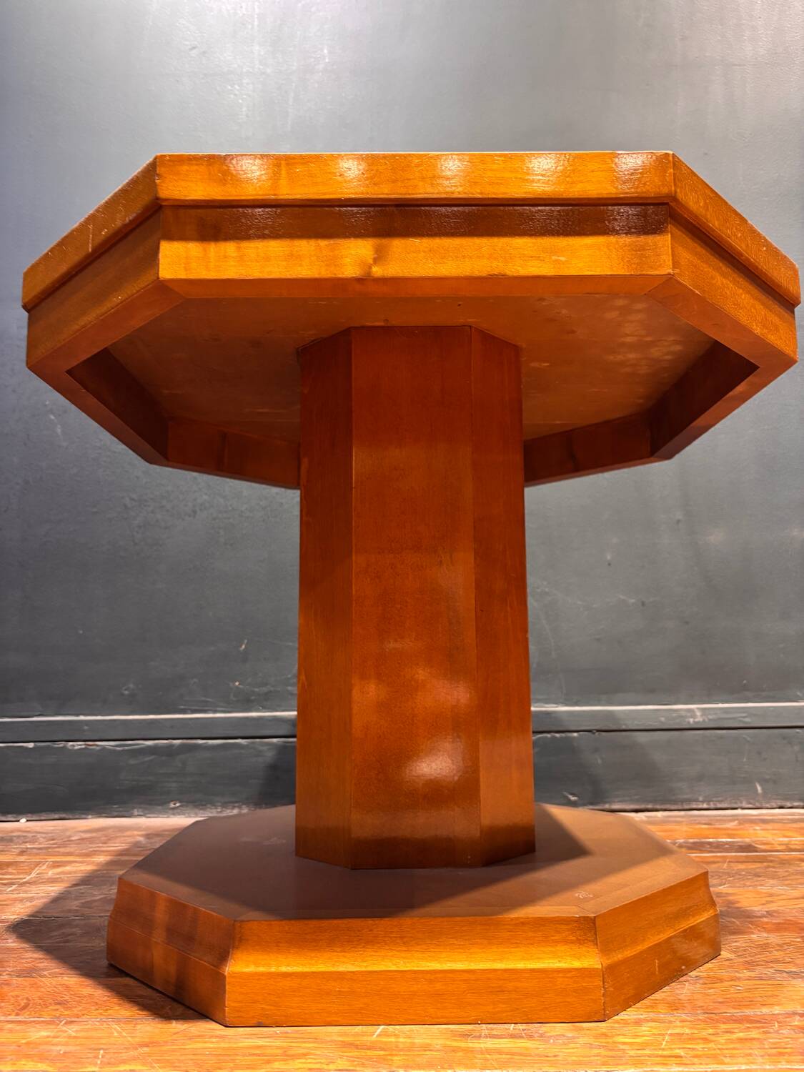 Designer side table – Hugues Chevalier – Solid wood and elegance