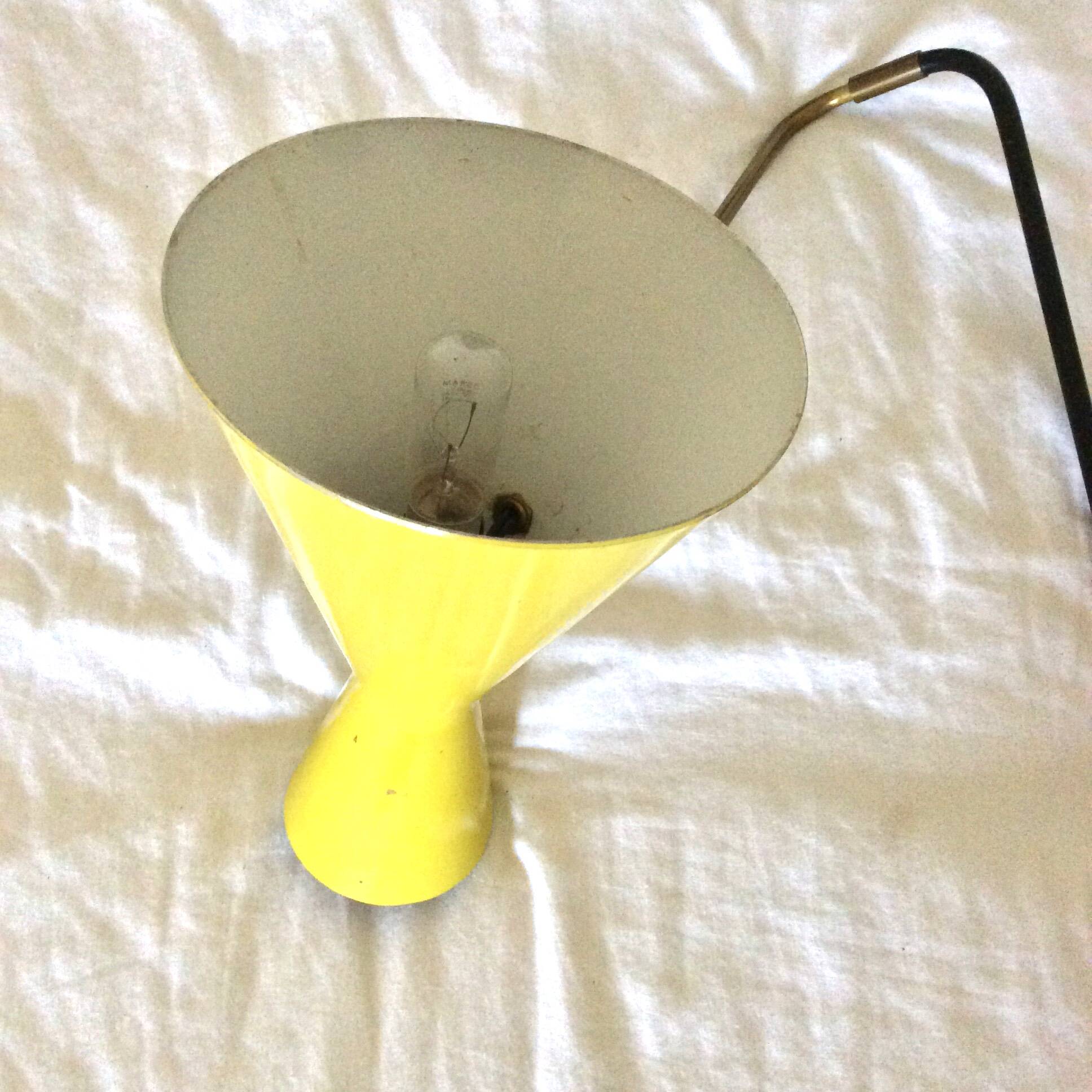 Light fixture, metal wall sconce, 1960s