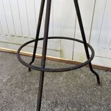 Paire de tabourets de bar pivotants artisanaux en métal de style industriel, 1950