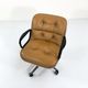 Office chair on camel leather wheels by Charles Pollock for Knoll, 1970