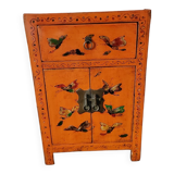 Hand-painted lacquered Chinese bedside table