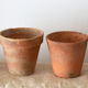 4 old terracotta pots height 12 cm