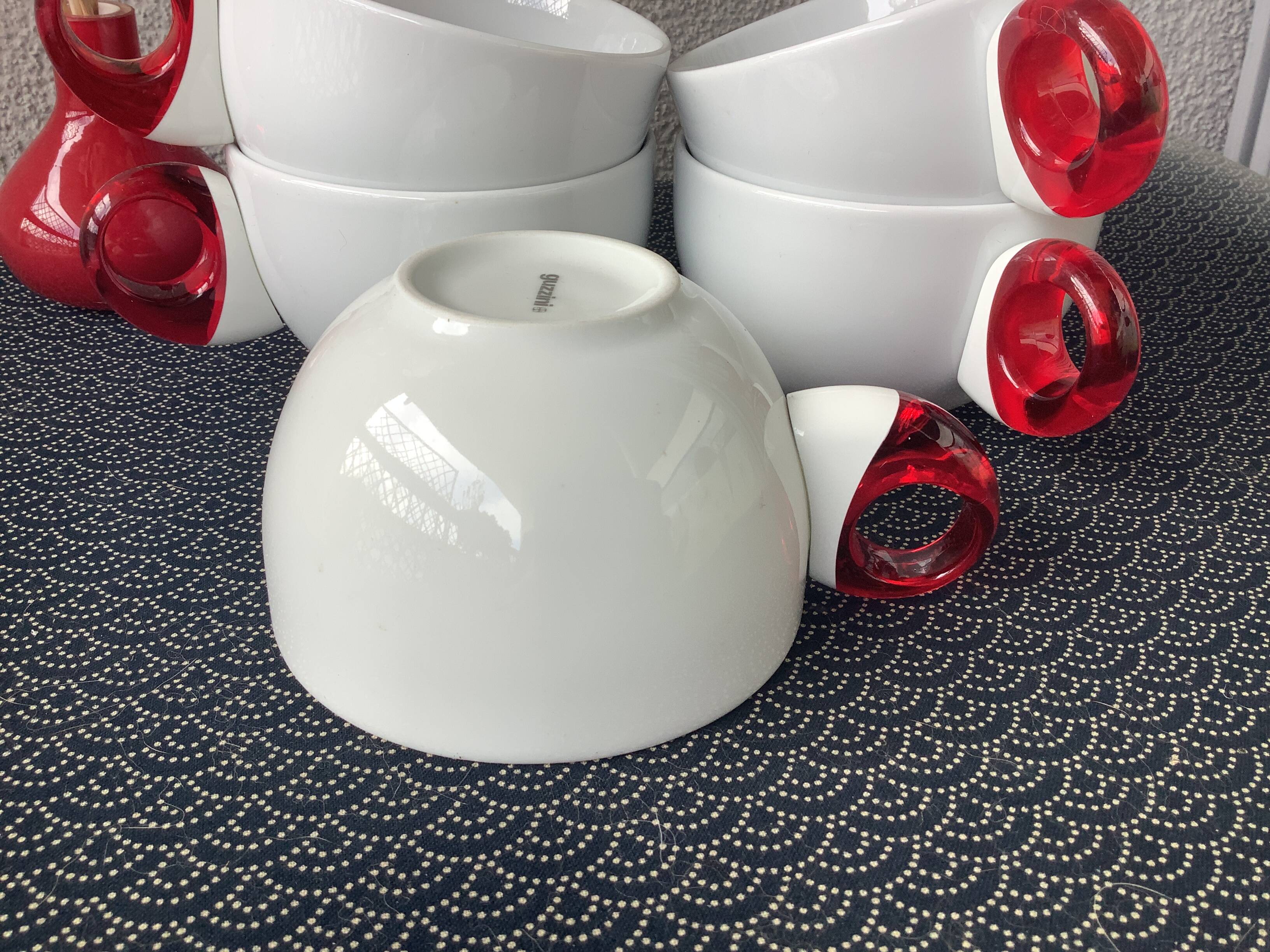 Guzzini porcelain breakfast cups