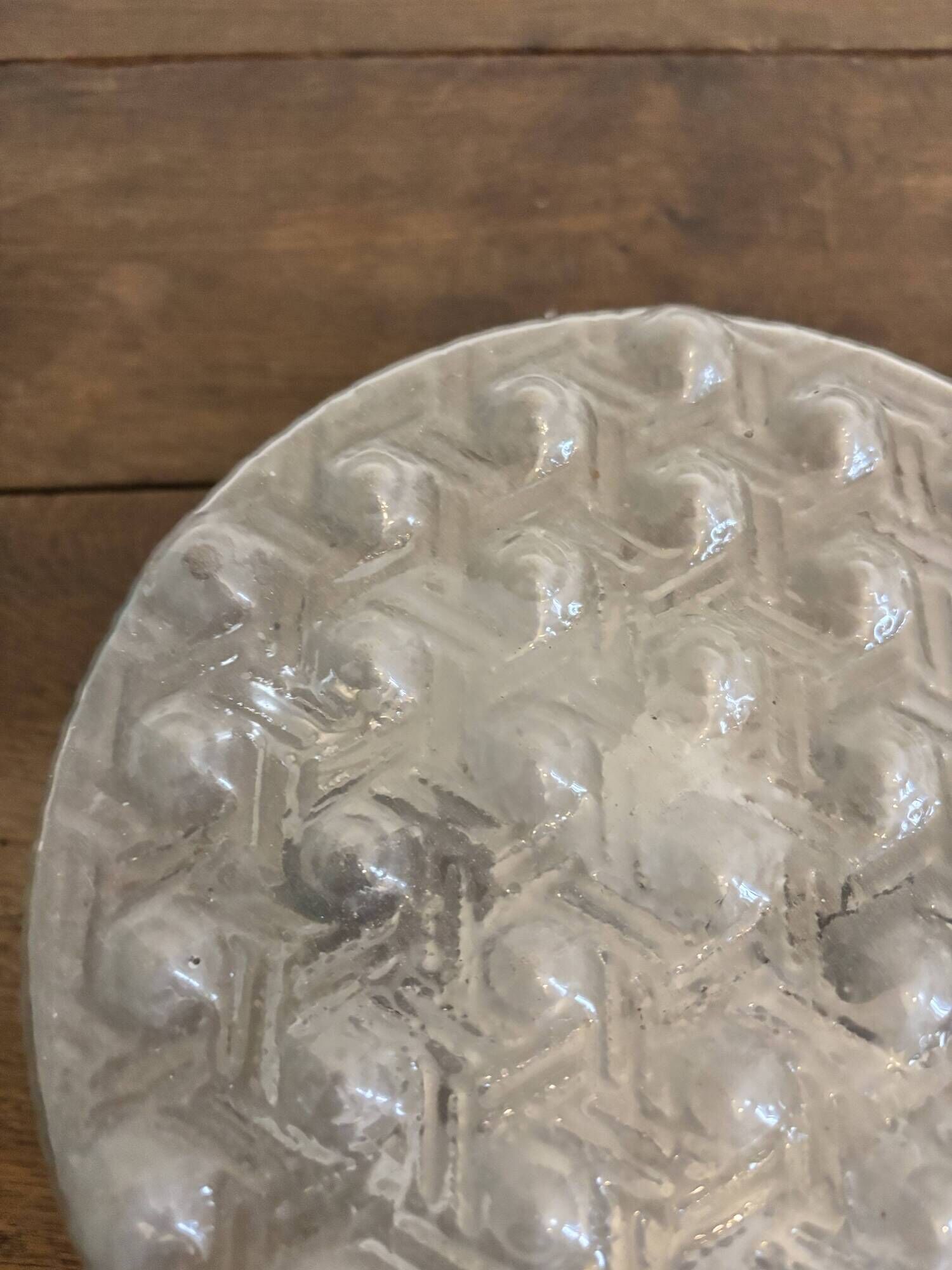 Vintage Italian glass relief ceiling light "Bubble" – 1970s style