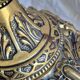 Rococo / Louis XVI brass tripod floor lamp, gilded
