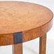 Vintage burl wood round dining table by Grange