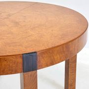 Table à manger ronde en bois de noyer vintage par Grange