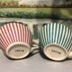 4 vintage ceramic coffee cups produced by lbvyr circa