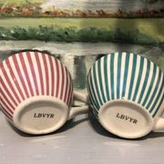 4 tasses à café en céramique vintage éditées par lbvyr circa