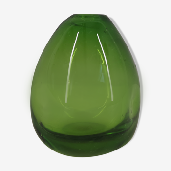 Vase soliflore en verre, années 60, verrerie française