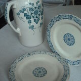 15 Gien porcelain plates and 1 cake dish on foot