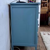 commode vintage bleu