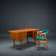 Danish teak desk by Gunnar Nielsen for Tibergaard 1960s