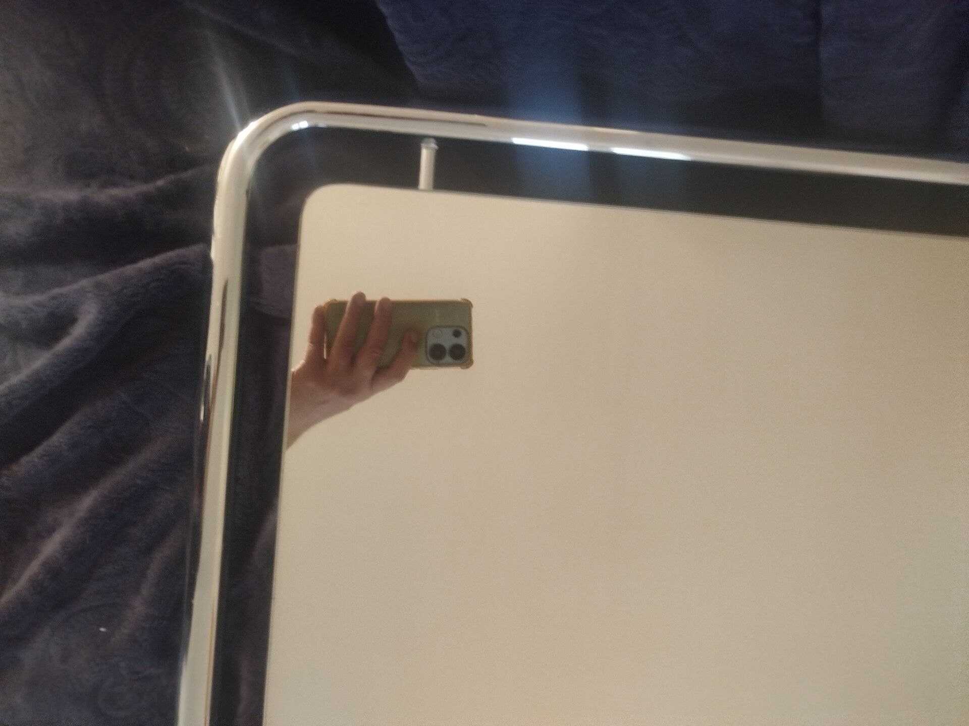 Italian space age wall mirror from the 60s/70s – tubular chrome –
