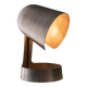 Matte silver aluminum table lamp by Dominik Hehl, vintage 2012 design, sculptural industrial vibe