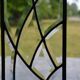 Deux vitraux en verre biseauté et laiton