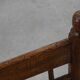 19th Century Spanish Hand-Carved oak Side Chair with Velour Seat