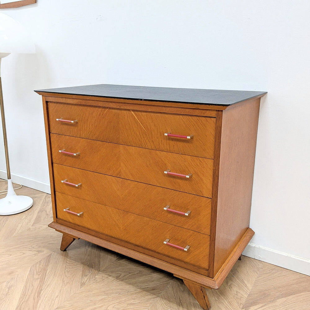 Commode poignées bakélite rouge