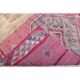 1970s Turkish Oushak Handmade Wool Cotton Pink Area Rug 86x276