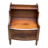 19th century Georgian bedside table in solid mahogany wood